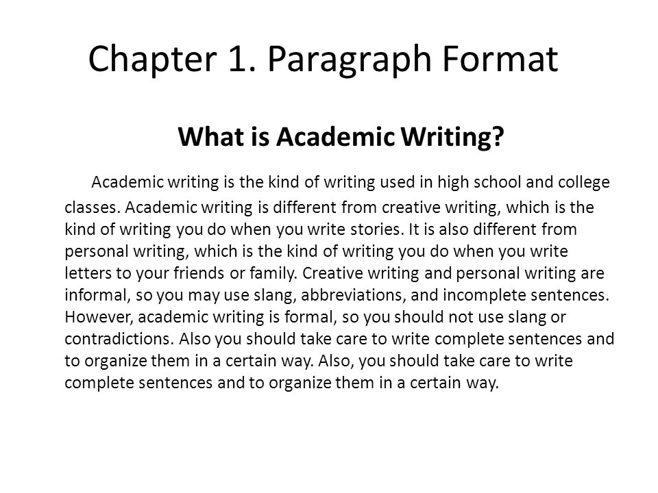 academic writing features